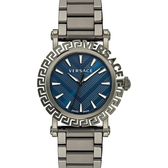 Versace Men's Blue 40mm Watch New W/ Box